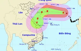 Bão số 11 tiến gần Vịnh Bắc Bộ