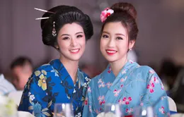 Hoa hậu Ngọc Hân, Mỹ Linh khác lạ trong trang phục kimono