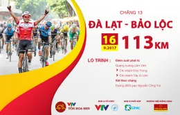 Lộ trình chặng 13 giải xe đạp quốc tế VTV Cúp Tôn Hoa Sen 2017