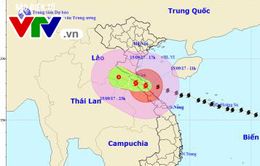 Vùng tâm bão số 10 đổ bộ đất liền khu vực Hà Tĩnh - Quảng Bình