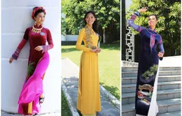 Dàn thí sinh Hoa hậu Hữu nghị ASEAN duyên dáng với áo dài thướt tha