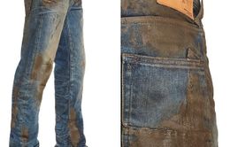 Sửng sốt trước dòng thời trang denim bùn đất có giá… “trên trời”