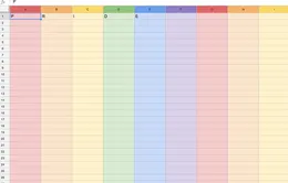 Mẹo biến trang tính Google Sheet thành bảng màu cầu vồng