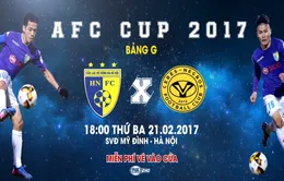 Hôm nay (21/2), CLB Hà Nội đá trận khai màn AFC Cup 2017