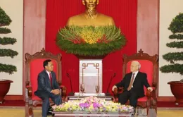 Tổng Bí thư tiếp đoàn Văn phòng Trung ương Đảng NDCM Lào