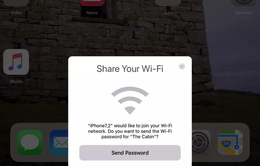 iOS 11 đã hỗ trợ tính năng chia sẻ mật khẩu Wi-Fi