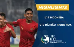 VIDEO: Tổng hợp diễn biến U19 Indonesia 3-1 U19 Đài Bắc Trung Hoa (Bảng A VCK U19 châu Á 2018)