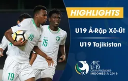 VIDEO: Tổng hợp trận đấu U19 Ả Rập Xê Út 3-1 U19 Tajikistan (Bảng D VCK U19 châu Á 2018)