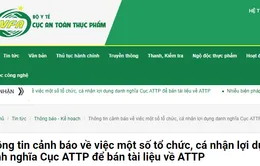 Cảnh báo việc lợi dụng danh nghĩa Cục An toàn thực phẩm để bán tài liệu về an toàn thực phẩm