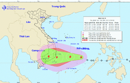 Bão số 9 tiến gần Nam Trung bộ, gây mưa lớn