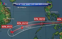 Ngày 30/12, áp thấp nhiệt đới đi vào Biển Đông, có thể mạnh lên thành bão