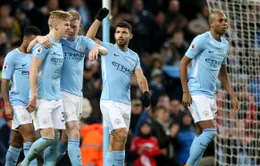 Aguero lập poker giúp Man City đè bẹp Leicester