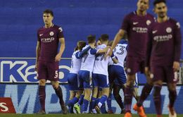 Thua sốc Wigan, Manchester City bị loại khỏi cúp FA