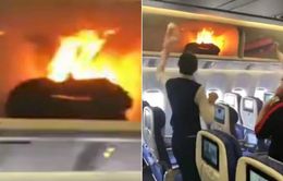 Trung Quốc: Sạc dự phòng bỗng nhiên bùng cháy dữ dội trên máy bay