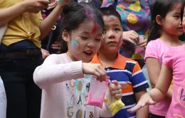 Người dân Thủ đô hào hứng hòa mình vào lễ hội Holi Ấn Độ