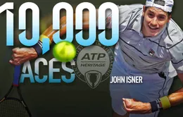 John Isner lập cột mốc 10.000 cú ace