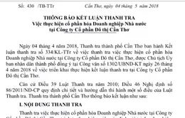 Nhiều sai phạm tại Công ty Cổ phần Đô thị Cần Thơ