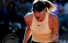 Sharapova khởi đầu nhọc nhằn tại Rome mở rộng 2018