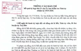 Uỷ ban Kiểm tra Tỉnh ủy Đắk Nông đề nghị kỷ luật hàng loạt cán bộ