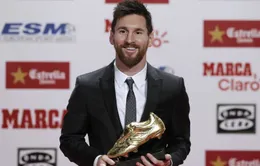 Messi vượt mặt Ronaldo với "Chiếc giày vàng" châu Âu lần thứ 5