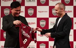 Andres Iniesta họp báo ra mắt CLB Vissel Kobe