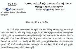 Bộ Y tế yêu cầu làm rõ vụ trao nhầm con tại Bệnh viện đa khoa huyện Ba Vì