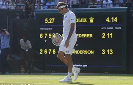 Thua ngược Anderson, Federer dừng bước ở tứ kết Wimbledon 2018