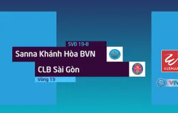 VIDEO: Tổng hợp diễn biến trận Sanna Khánh Hòa BVN 2-1 CLB Sài Gòn (Vòng 19 Nuti Café V.League 2018)