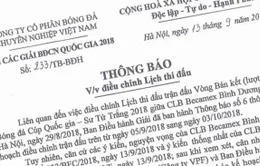 CHÍNH THỨC: Điều chỉnh lịch đá Bán kết Cúp QG giữa Becamex Bình Dương và CLB Hà Nội