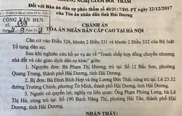 Hải Dương: Kháng nghị hủy toàn bộ bản án phúc thẩm liên quan đến vụ án có dấu hiệu vay nợ tín dụng đen