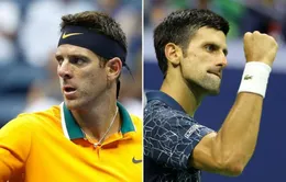 Trước trận chung kết đơn nam giải quần vợt Mỹ mở rộng 2018: Djokovic chiếm ưu thế về chỉ số trước Del Potro