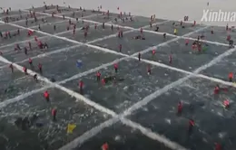 Độc đáo cuộc thi câu cá trên băng tại Trung Quốc