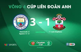 Man City 3-1 Southampton: Cú đúp của Aguero (Vòng 4 Cúp Liên đoàn Anh)