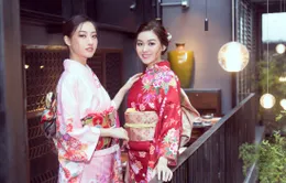 Hoa hậu Lương Thùy Linh - Á hậu Tường San diện kimono "đọ sắc"