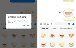 Facebook Messenger mắc lỗi lạ khiến người dùng không thể gửi sticker