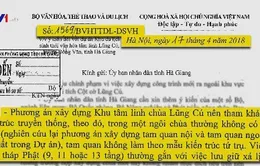 Tạm dừng thi công dự án khu du lịch sinh thái tâm linh Lũng Cú