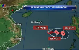 Áp thấp nhiệt đới trên Biển Đông gây mưa giông, khả năng mạnh lên thành bão