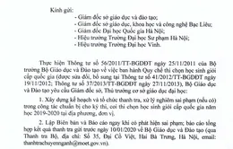 Bộ GD&ĐT yêu cầu tổ chức thanh tra thi chọn học sinh giỏi quốc gia