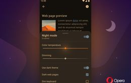 Opera cập nhật chế độ ban đêm mới cho phiên bản Android