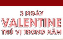 [INFOGRAPHIC] 3 ngày Valentine thú vị trong năm