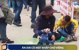 Tái diễn tình trạng ăn xin tại các đền chùa gây phản cảm