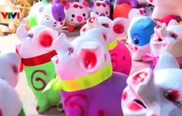 Những chú heo thành hình từ đất sét