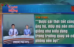 Đài truyền hình Hàn Quốc dựng trường quay trên nóc khách sạn ở Hà Nội khiến dân mạng thích thú