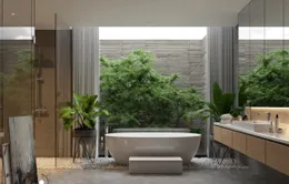 Mẫu thiết kế phòng tắm mở khiến bạn mê mẩn