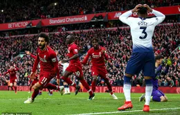 Thắng kịch tính Tottenham, Liverpool trở lại ngôi đầu Ngoại hạng Anh!