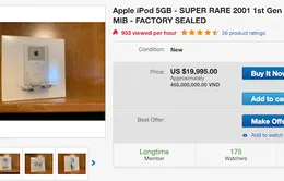 iPod đời đầu được rao bán trên eBay với giá gần 20.000 USD