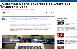 Goldman Sachs nghi ngờ khả năng FED hạ lãi suất