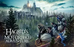 Hàng trăm fan Harry Porter xếp hàng 10 giờ trải nghiệm tàu lượn siêu tốc Hagrid