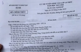 Đề thi trắc nghiệm môn Lịch sử - Kỳ thi tuyển sinh vào lớp 10 THPT Hà Nội