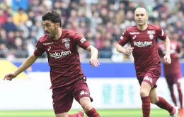 VIDEO: Iniesta và Villa cùng lập cú đúp giúp Vissel Kobe thắng trận tại J.League